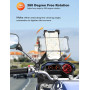 Grefay Support Téléphone Moto 360° Rotation Anti-Vibrations Support Smartphone Moto ​Antirouille Support Telephone Scooter Retro