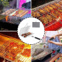 Panier à Griller En Acier Inoxydable pour Barbecue - Pliable avec Poignée Amovible pour Poisson, Steak, Crevette