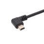 Mini câble USB 2.0 A mâle vers angle, cordon de charge de synchronisation de données mini 5P à angle droit de 90 degrés pour Gar