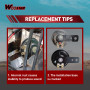 WOOSTAR 12V Moto Klaxon électrique 105db Étanche Remplacement pour Scooter Cyclomoteur Pit Bike Dirt Bike