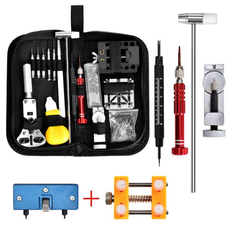 Queta Kit d'outils de réparation pour montres avec étui et ouvre-boîte