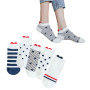Coton Mignon Amour Coeur Rayé Conception Dames Chaussettes Courtes Respirantes po