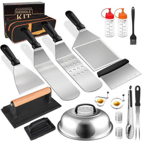 Sumeber Accessoires de barbecue en acier inoxydable avec spatule pour barbecue