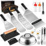 Sumeber Accessoires de barbecue en acier inoxydable avec spatule pour barbecue