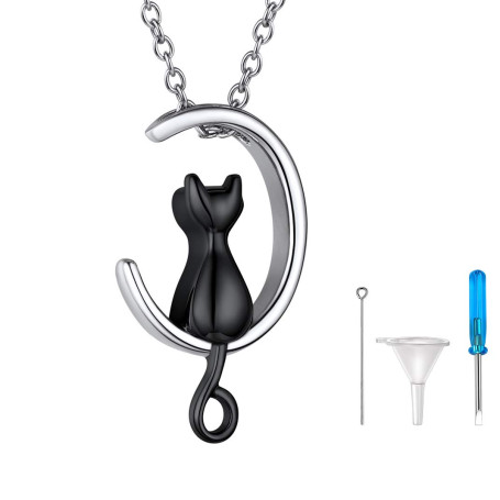Collier Femme Urne Funéraire Cendre Crémation Pendentif Coeur Souvenir Animaux Chien Chat Chaine Acier Inoxydable Prénom Personn