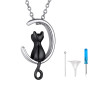 Collier Femme Urne Funéraire Cendre Crémation Pendentif Coeur Souvenir Animaux Chien Chat Chaine Acier Inoxydable Prénom Personn