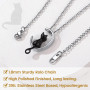 Collier Femme Urne Funéraire Cendre Crémation Pendentif Coeur Souvenir Animaux Chien Chat Chaine Acier Inoxydable Prénom Personn