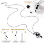 Collier Femme Urne Funéraire Cendre Crémation Pendentif Coeur Souvenir Animaux Chien Chat Chaine Acier Inoxydable Prénom Personn