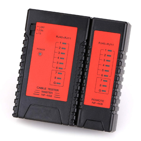 NF468 Testeur de défaut Localisateur de câble RJ45 RJ11 Testeur de câble réseau Ethernet LAN Outil de test de réseau