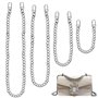 THATSRAD 4 PCS Chaine Sac a Main Argent 30cm 60cm 100cm 120cm Chaine Argent Sac a Main Bandouliere Chaîne de Sac à Main avec Bou