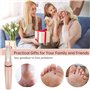 Râpe Électrique Pieds Anti Callosités, Rape Pedicure Rechargeable, Rapeuse Pieds Électrique, avec 2 Rouleaux de Rechange, 2 Vite