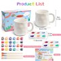 2 Tasses à Peindre en Céramique Blanche Set avec Peintures