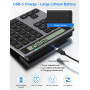 Rechargeable Pavé Numérique Bluetooth et Calculatrice 2 en 1 - Clavier Numérique sans Fil et Filaire, 34 Touches Pavé Numérique 