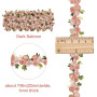 GIUSOBG 15 Verges 2cm Fleur Dentelle de Couture Rose Ruban Fleur Bordures en Tissu Applique à Coudre Broderie Ruban Décoratif po