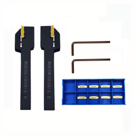 Hunricho Inserts en carbure 10 pièces/boîte MGMN150-G 1,5 mm de largeur Inserts en carbure avec supports MGEHR MGEHL 3/8" pour f Hunricho Inserts en carbure 10 pièces/boîte MGMN150-G 1