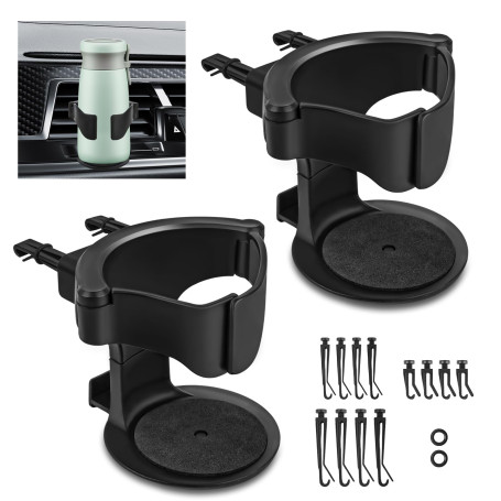 2 pièces Porte Gobelet Voiture Réglable Porte Bouteille Voiture Porte-Gobelets Boissons Et Café Destiné Aux Bouches D'aération d