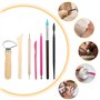 42 pcs Outils kit poterie,Outils de Sculpture,Outil Sculpture Modelage, Outil Modelage Clay Sculpting Tools, Avec Sac Rangement,