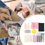 42 pcs Outils kit poterie,Outils de Sculpture,Outil Sculpture Modelage, Outil Modelage Clay Sculpting Tools, Avec Sac Rangement,