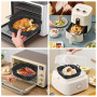 3 Pièces Accessoire Air Fryer,Moule Silicone Air Fryer Pot,Airfryer Pot Plat Carré Pliable Doublure Liner,Panier Moule pour Frit