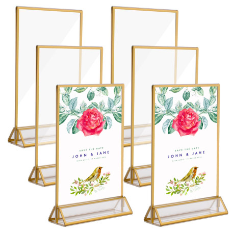 6Pcs Support de Menu Verticaux