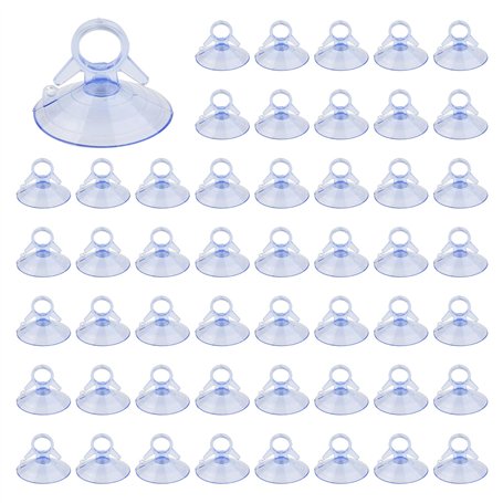 Ventouse de 45mm Mini Ventouse 50 Pièces Carrosserie Ventouse en Plastique PVC Sans Crochets Ventouse Transparente en Caoutchouc
