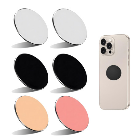 6 Pièces Plaques Metalliques pour Support Magnétique pour Telephone de Voiture