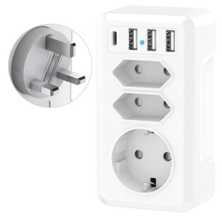 7 en 1 Adaptateur Prise Anglaise