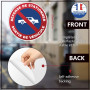 Kinoco Panneau Signalisation 'Défense de Stationner - Sortie de Véhicules' en PVC Rigide Adhésif ⌀200 mm | Résistant aux Intempé