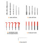 QWORK® 131 Pièces Kit de Réparation de Filetage, Outil de Réparation de Filetage avec Inserts Filetés Metal M5/M6/M8/M10/M12