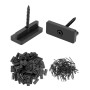 QWORK® 200pcs Clips de fixation en plastique haute densité pourlame terrasse composite - 5 mm Entretoises cachées avec vis