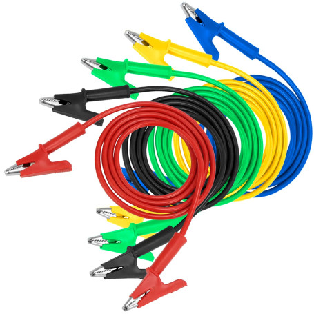 QWORK® 5 Pièces cordons de test à pince crocodile