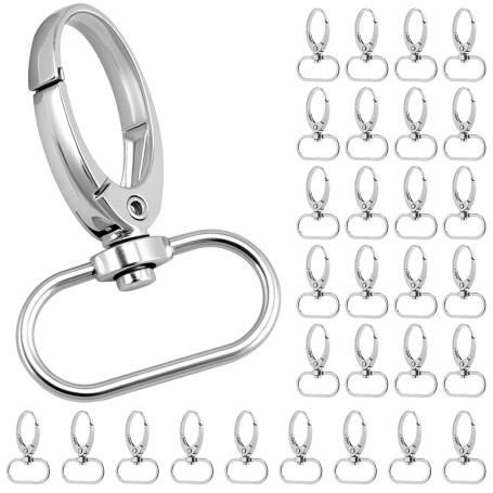 QWORK® 30 Pièces mousqueton pivotant