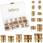 QWORK® Assortiment de 345PCS Inserts Fileté en Laiton pour Fusion à Chaud pour Pièces 3D - M2/M2/