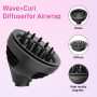 Chuancheng Diffuseur Wave and Curl pour Dyson Airwrap Attachement, deux modes de flux d'air et de diffusion pour Dyson Airwrap H