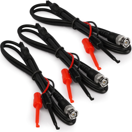 CLDIY Lot de 3 câbles de mesure BNC pour oscilloscope
