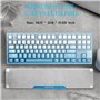 MAMBASNAKE Repose-poignet pour TKL 87 Keys Clavier, Wrist Rest, Premier Acrylique Transparent, Pieds en Caoutchouc Antidérapant,