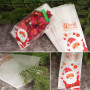 50pcs Sac à Bonbons Noël Transparent Sachet Pochette Père Noël Cadeau d'Emballage en Plastique + 70pcs Autocollant Sticker Forme