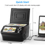 Scanner de films et de diapositives numériques : avec écran LCD de 5 pouces, convertit des films de 35 mm et 110 mm, des photos