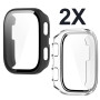 Acadey 2 pièces Coque Protection Écran en Verre Trempé + PC Bumper Compatible avec Amazfit Bip 6 Anti-Rayure Protecteur Étui pou