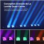 Betopper 10x15W RGBW Led Lyre Beam Barre Lumières de Scène, 4 en1 Wallwasher Stroboscope DMX512 et Son Activés Jeu de Lumiere DJ