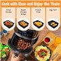 NAROSEBE 2 Pcs Moule Silicone Air Fryer sans BPA, Panier Silicone Air Fryer Rectangulaire, Moule pour Friteuse à Air 19*14*7cm, 
