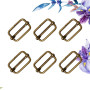 SUPVOX 100 pcs Boucles À Rouleaux Glissière Boucle Coulissante Ceinture Connexion Bandoulière En Métal Boucles De Broche pour BR