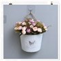 Pot de Fleurs Suspendu Jardinières - Demi-Cercle Galvanisé Vase Mural Pots Intérieur et ExtéRieur Mur Décoration Suspendue pour