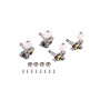 Alnicov Tuning Pegs 2 R2L Tuners avec bouton blanc pour ukulélé 4 cordes