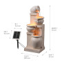 Teamson Home Fontaine Solaire 4 Niveaux Cascade exterieure LED ecologique sans Fil Balcon Patio Aspect Pierre Naturelle
