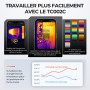 TOPDON TC002C Caméra Thermique Infrarouge pour iOS Type-C, 512x384 Super Résolution Imageur Thermique, Sensibilité à la Chaleur 