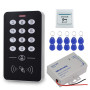 HFeng Kit système de contrôle d'accès bon marché 125 kHz RFID clavier + contrôleur d'alimentation DC12V 3A + bouton de sortie de