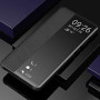 KANSi Coque Compatible pour Huawei P30 Pro, Smart View Flip Faux Cuir Coque + Protection Ecran - Noir