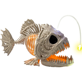 JOYIN Poisson Squelette d'halloween avec œil LED pour décoration d'halloween, décorations de cimetière, scène effrayante intérie JOYIN Poisson Squelette d'halloween avec œil LED pour décoration d'halloween