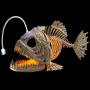 JOYIN Poisson Squelette d'halloween avec œil LED pour décoration d'halloween, décorations de cimetière, scène effrayante intérie